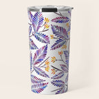 Happy Sloth - Tropical Indigo Leaves Travel Mug Gallery Image 1