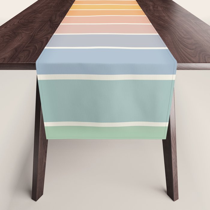 Gradient Arch XIII Retro Mid Century Modern Rainbow Table Runner Gallery Image 1