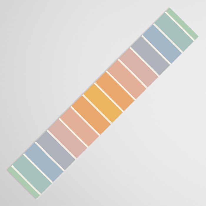 Gradient Arch XIII Retro Mid Century Modern Rainbow Table Runner Gallery Image 3