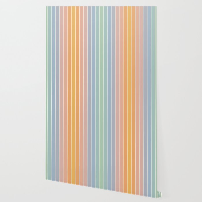 Gradient Arch XIII Retro Mid Century Modern Rainbow Wallpaper Gallery Image 2