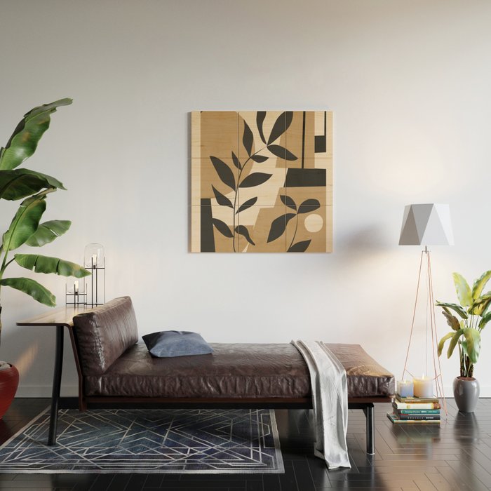 Abstract Foliage 1 Wood Wall Art Gallery Image 2