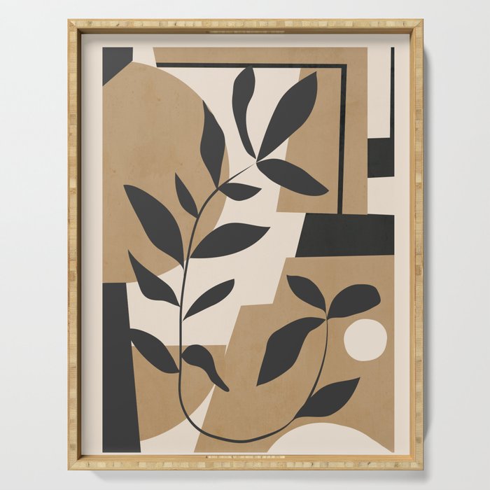 Abstract Foliage 1 Serving Tray Gallery Image 1