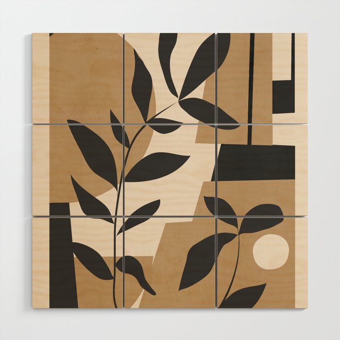 Abstract Foliage 1 Wood Wall Art Gallery Image 1