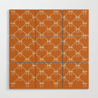 Bows & Ribbons Pattern XV Orange Wood Wall Art Gallery Image 1