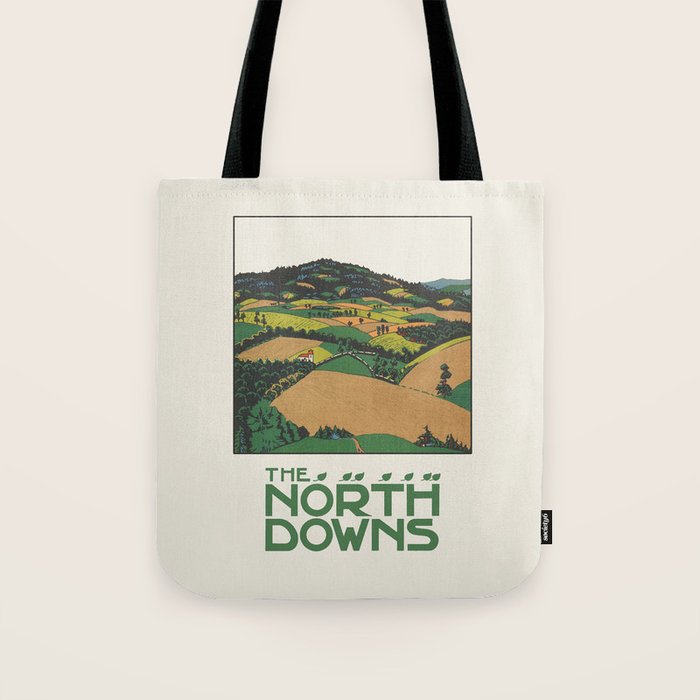 Vintage English Travel Poster - The North Downs, 1916 Tote Bag Gallery Image 1
