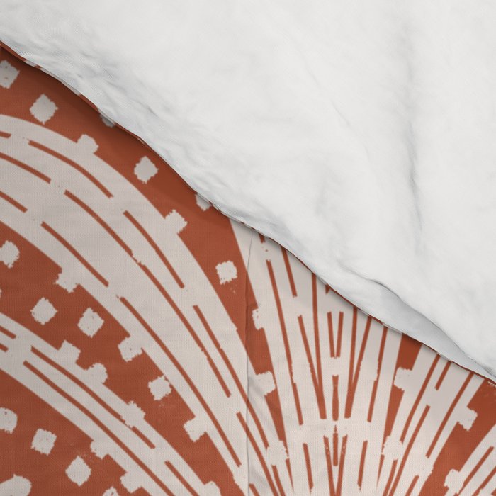 Boho Rustic Palm Radiance Terracotta Comforter Gallery Image 4