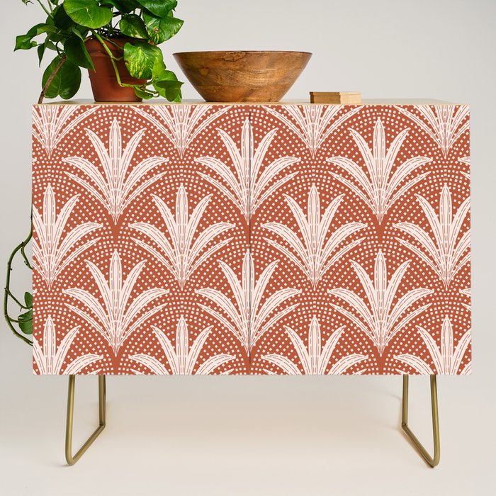 Boho Rustic Palm Radiance Terracotta Credenza Gallery Image 1