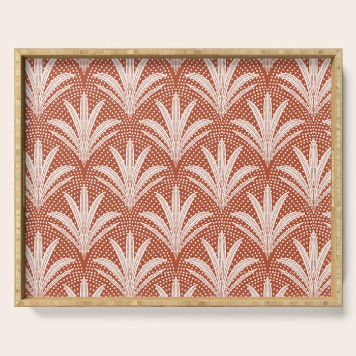 Boho Rustic Palm Radiance Terracotta Serving Tray Gallery Image 1