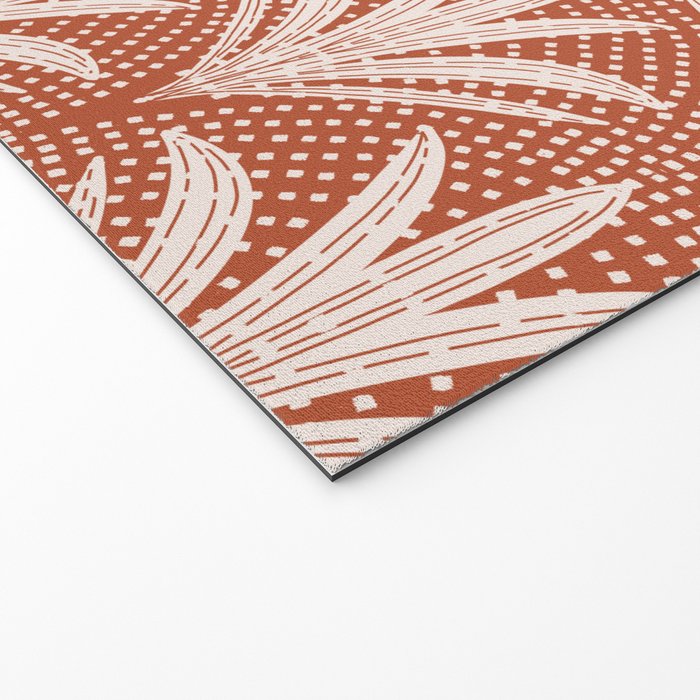 Boho Rustic Palm Radiance Terracotta Welcome Mat Gallery Image 2