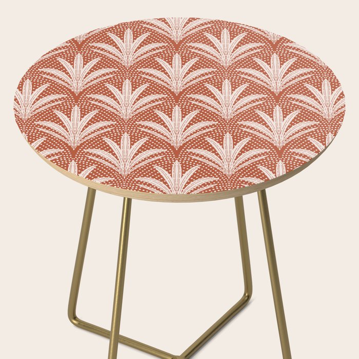 Boho Rustic Palm Radiance Terracotta Side Table Gallery Image 2