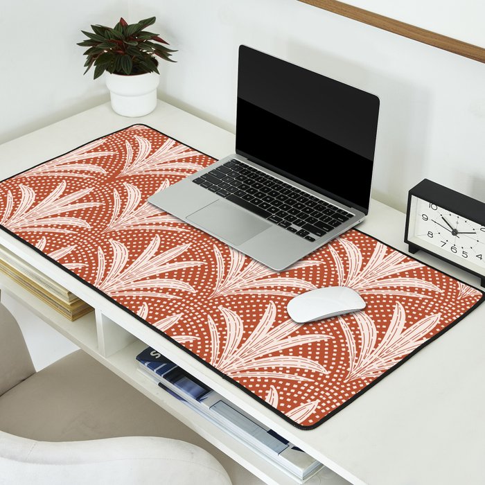 Boho Rustic Palm Radiance Terracotta Desk Mat Gallery Image 2