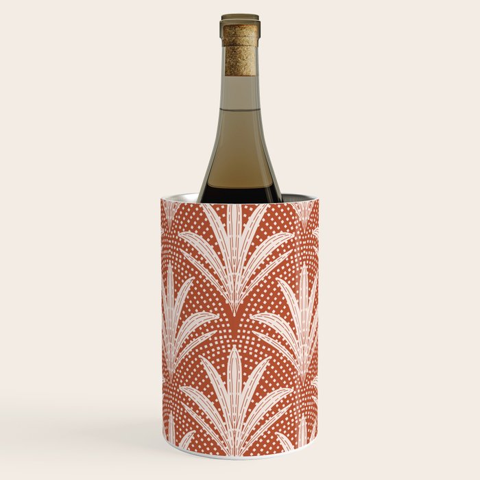 Boho Rustic Palm Radiance Terracotta Wine Chiller Gallery Image 1