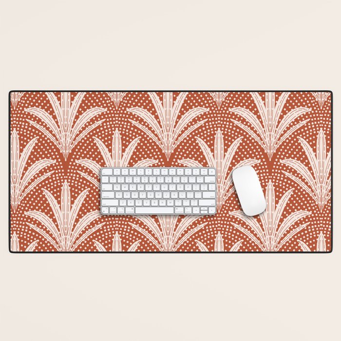 Boho Rustic Palm Radiance Terracotta Desk Mat Gallery Image 1