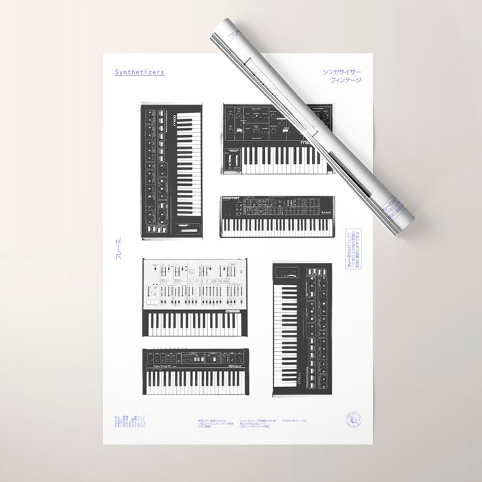 Collection : Synthetizers Wrapping Paper Gallery Image 1