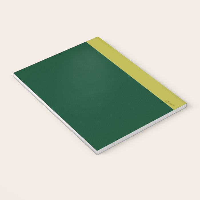 Folky Flowers in Bloom in Green & Pink Notebook Gallery Image 3
