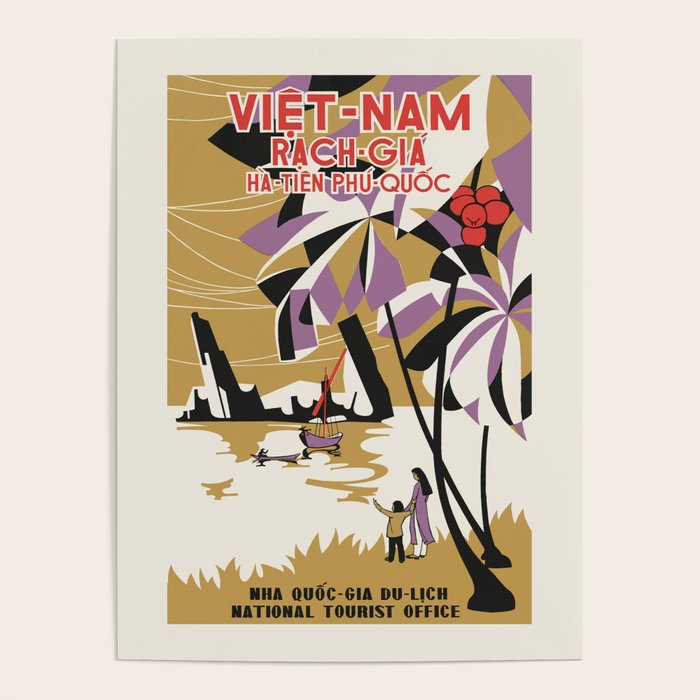 Vietnam Vintage Asian Travel Poster, 1950s Poster Gallery Image 4