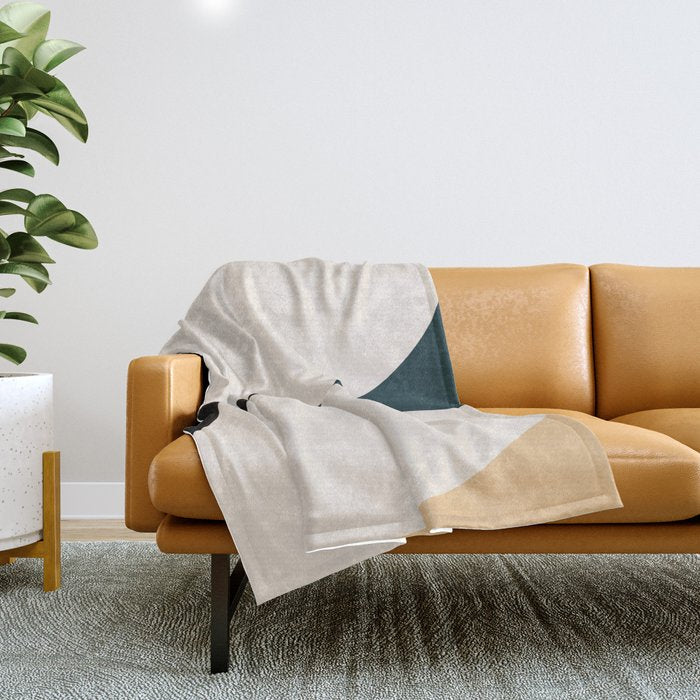 Almond Abstract XVII Throw Blanket Gallery Image 1