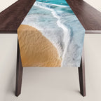 Turquoise Tides - Aerial View of Ocean Waves and Shore Table Runner Gallery Image 1