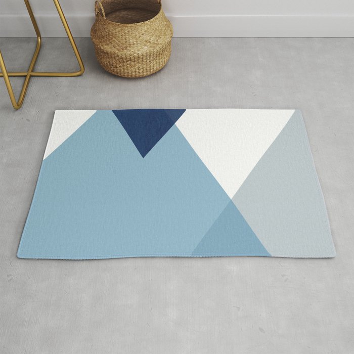 Geometrics - blues & concrete Rug Gallery Image 1