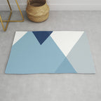 Geometrics - blues & concrete Rug Gallery Image 1