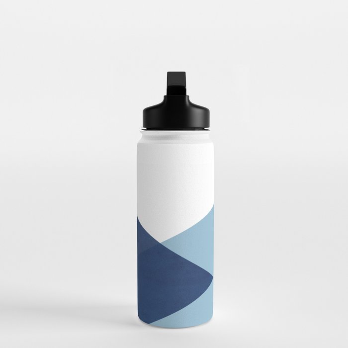 Geometrics - blues & concrete Water Bottle Gallery Image 3