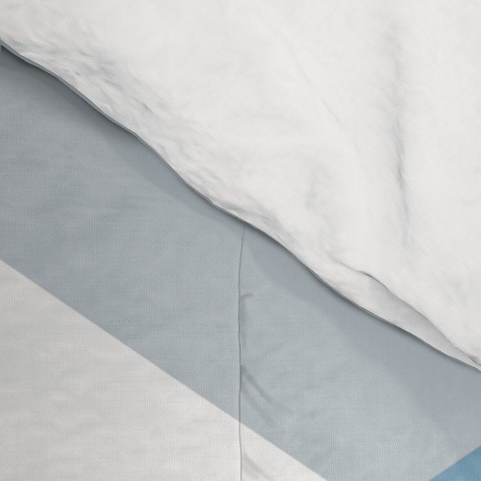 Geometrics - blues & concrete Comforter Gallery Image 4