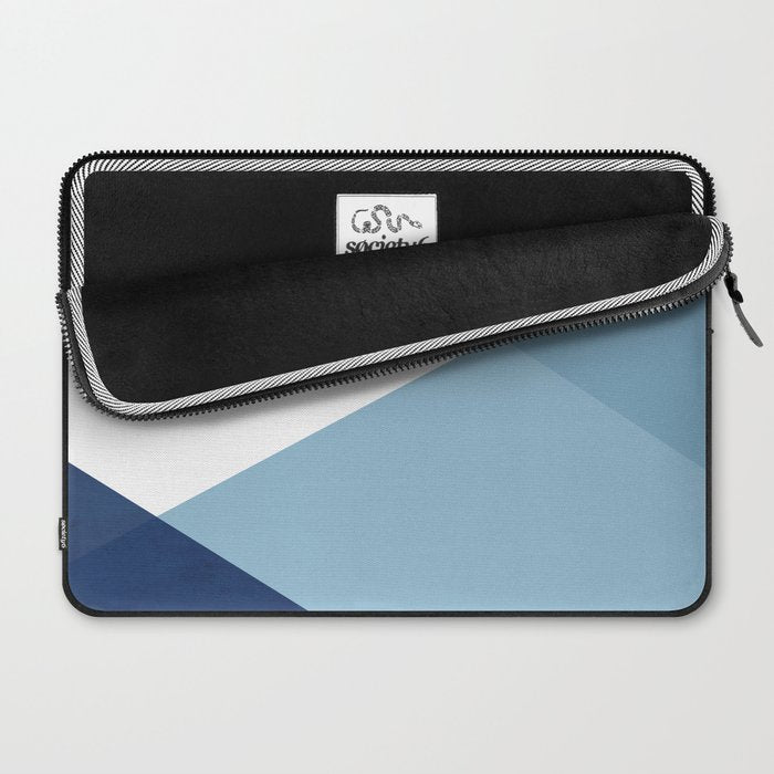 Geometrics - blues & concrete Laptop Sleeve Gallery Image 2