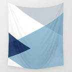 Geometrics - blues & concrete Wall Tapestry Gallery Image 4