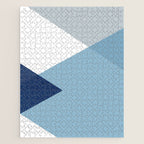 Geometrics - blues & concrete Jigsaw Puzzle Gallery Image 1