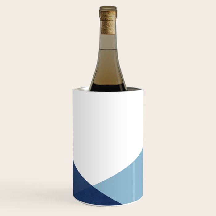 Geometrics - blues & concrete Wine Chiller Gallery Image 2