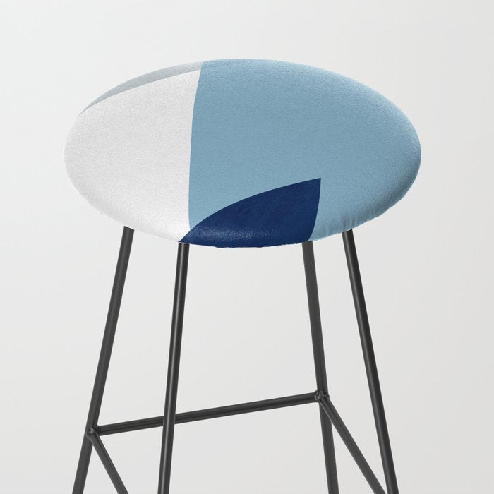 Geometrics - blues & concrete Stool Gallery Image 2