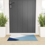 Geometrics - blues & concrete Welcome Mat Gallery Image 3