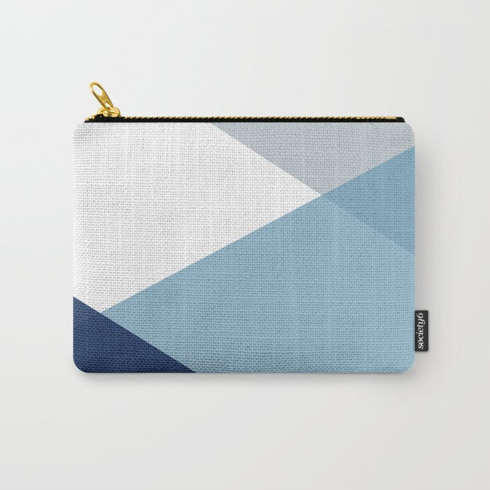 Geometrics - blues & concrete Carry All Pouch Gallery Image 1