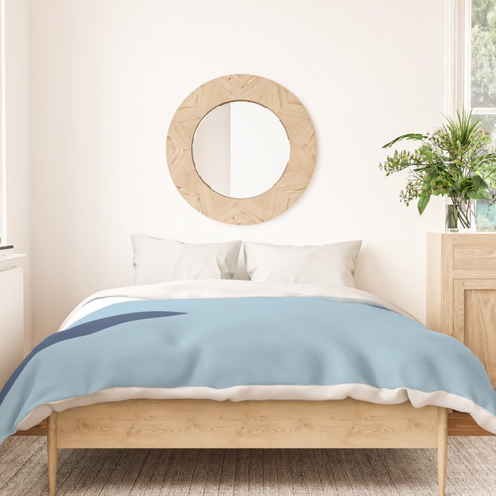Geometrics - blues & concrete Duvet Cover Gallery Image 3