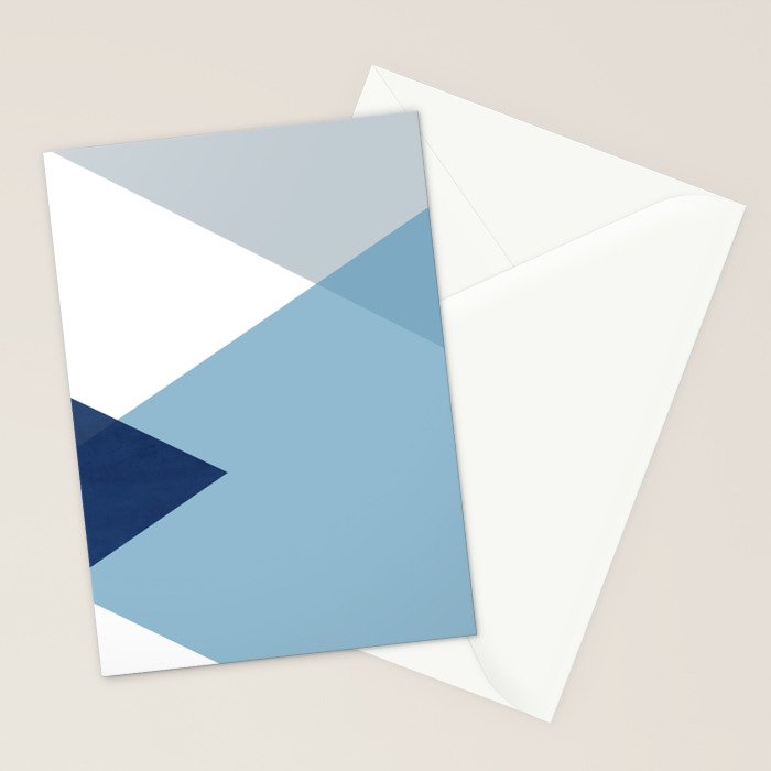 Geometrics - blues & concrete Stationery Card Gallery Image 2