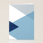 Geometrics - blues & concrete Stationery Card Gallery Image 2