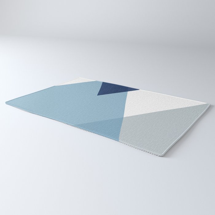 Geometrics - blues & concrete Rug Gallery Image 3