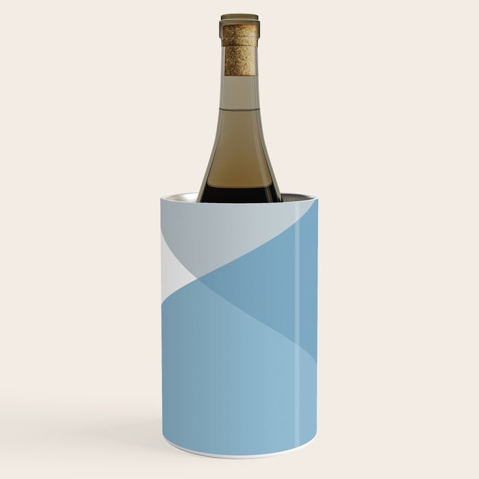 Geometrics - blues & concrete Wine Chiller Gallery Image 3
