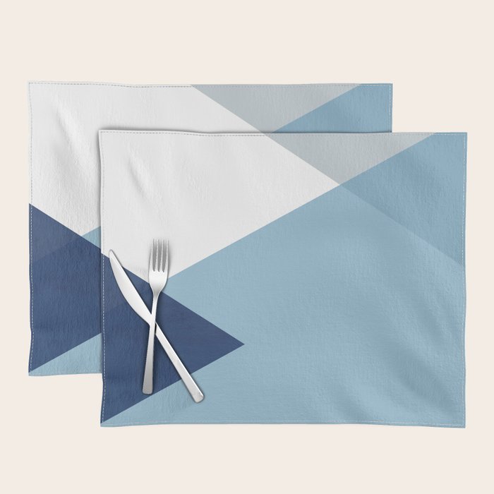 Geometrics - blues & concrete Placemat Gallery Image 1