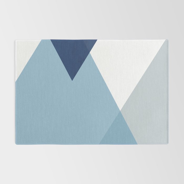 Geometrics - blues & concrete Rug Gallery Image 2