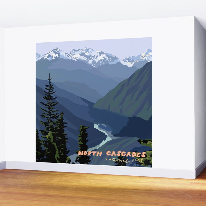 North Cascades National Park, Vintage Wall Mural Gallery Image 2