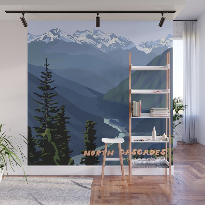 North Cascades National Park, Vintage Wall Mural Gallery Image 1