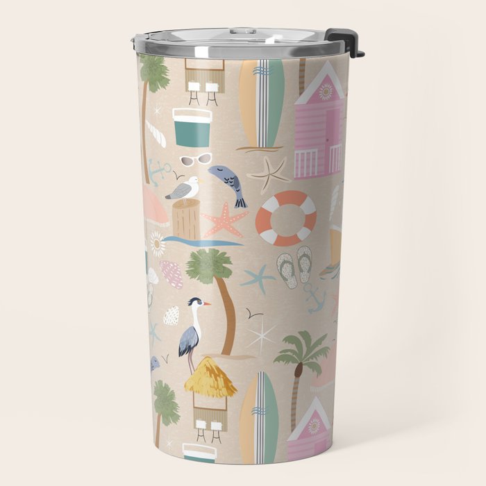 Beach vibe Travel Mug Gallery Image 2
