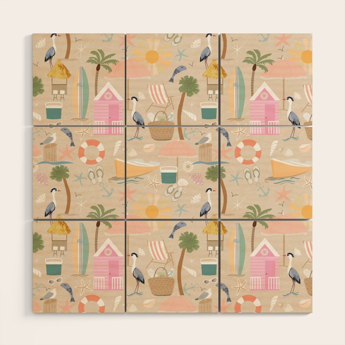 Beach vibe Wood Wall Art Gallery Image 1