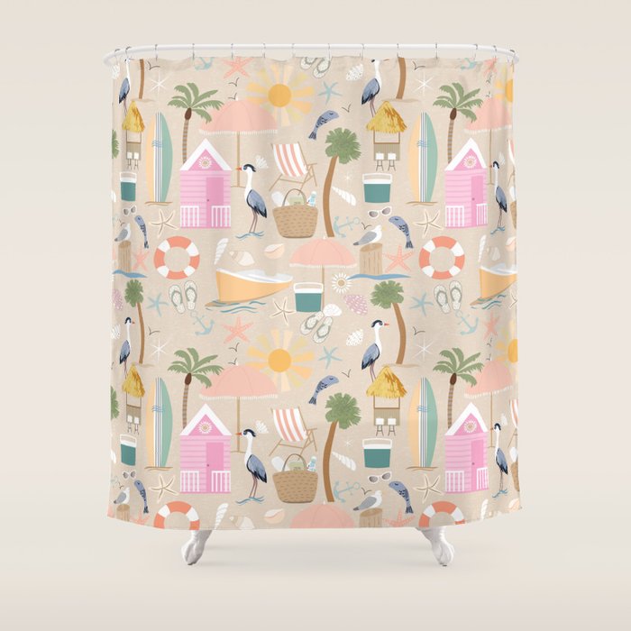 Beach vibe Shower Curtain Gallery Image 1