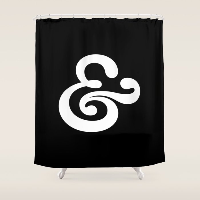 The Ampersand: B&W Edition Shower Curtain Gallery Image 1