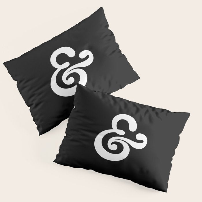 The Ampersand: B&W Edition Pillow Sham Gallery Image 3