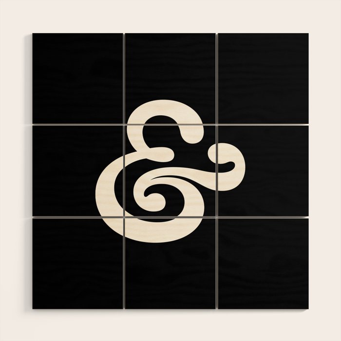 The Ampersand: B&W Edition Wood Wall Art Gallery Image 1
