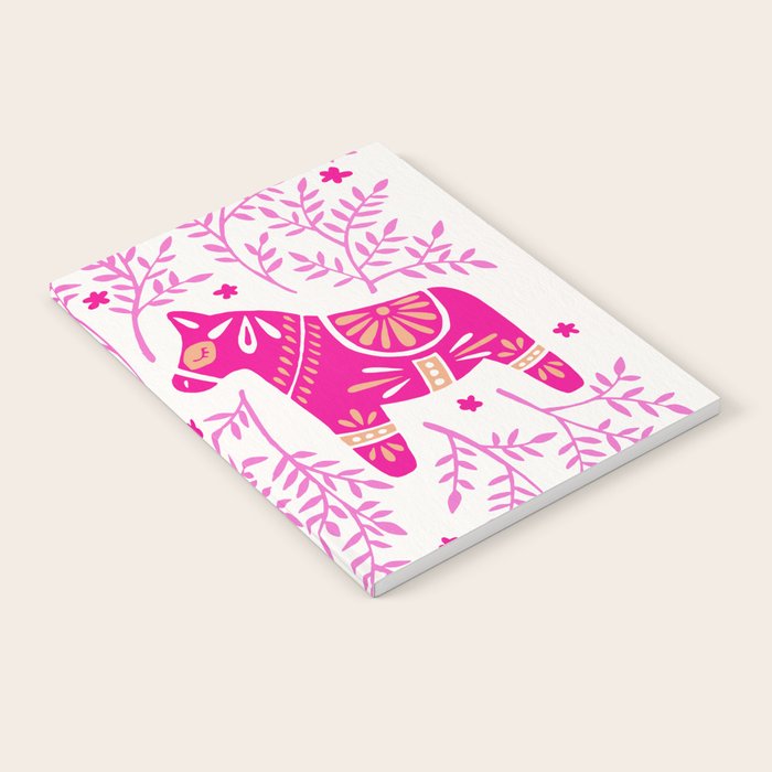 Swedish Dala Horses - Pink Palette Notebook Gallery Image 2