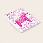 Swedish Dala Horses - Pink Palette Notebook Gallery Image 3